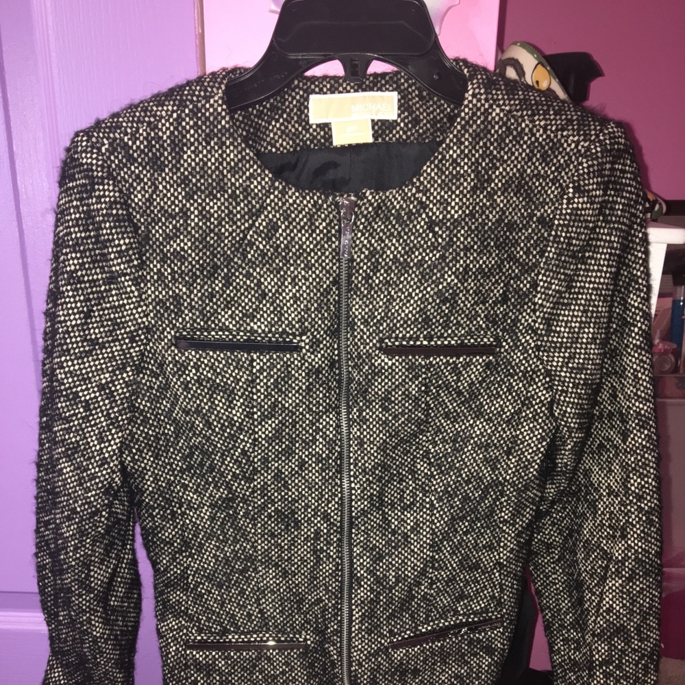 NWOT Michael Kors Wool-Blend Tweed Jacket
